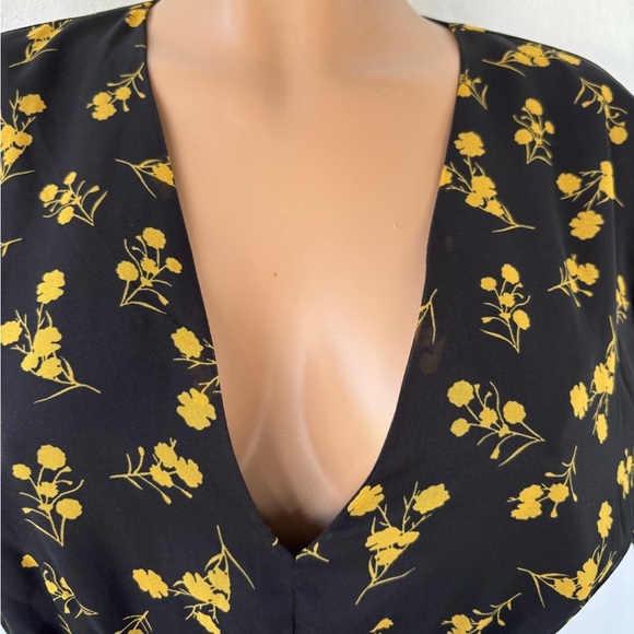The Fifth Label Black and Yellow Floral Long Sleeve Dress - Picture 2 of 10